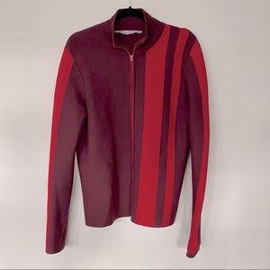 EVERYTHING $6/Athleta Zip Up Knit Jacket in Maroon/Red